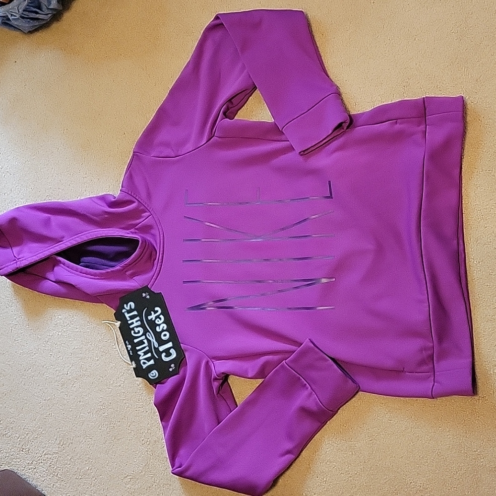 Nike Dri-fit Sweatshirt Hoodie XL Purple Black